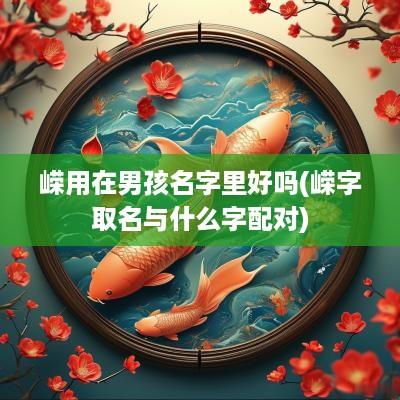 嵘用在男孩名字里好吗(嵘字取名与什么字配对)