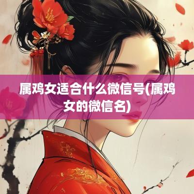 属鸡女适合什么微信号(属鸡女的微信名)
