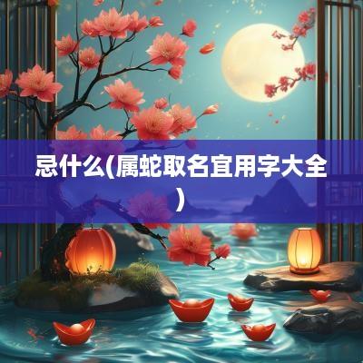 忌什么(属蛇取名宜用字大全)