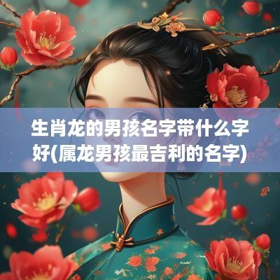 生肖龙的男孩名字带什么字好(属龙男孩最吉利的名字)