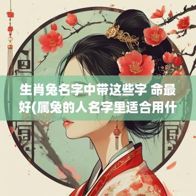 生肖兔名字中带这些字 命最好(属兔的人名字里适合用什么字)