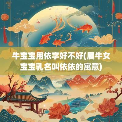 牛宝宝用依字好不好(属牛女宝宝乳名叫依依的寓意)