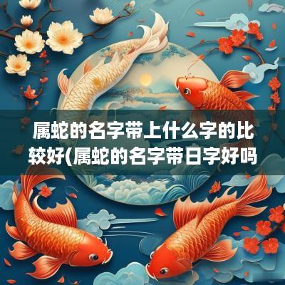 属蛇的名字带上什么字的比较好(属蛇的名字带日字好吗女孩)