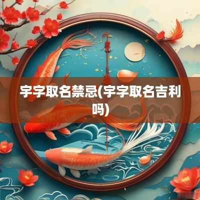 宇字取名禁忌(宇字取名吉利吗)