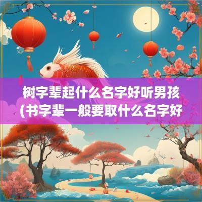 树字辈起什么名字好听男孩(书字辈一般要取什么名字好听)