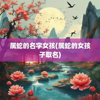 属蛇的名字女孩(属蛇的女孩子取名)
