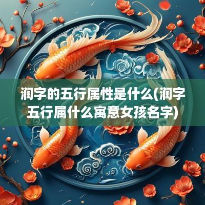 润字的五行属性是什么(润字五行属什么寓意女孩名字)
