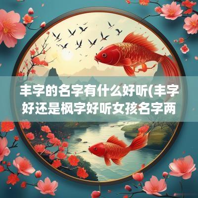 丰字的名字有什么好听(丰字好还是枫字好听女孩名字两个字)