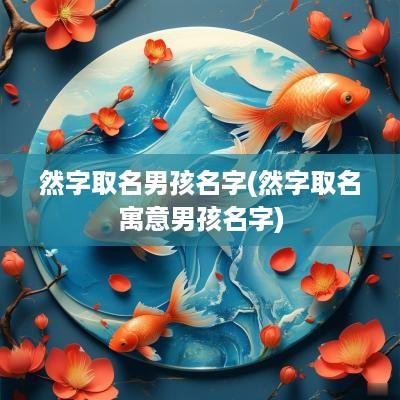 然字取名男孩名字(然字取名寓意男孩名字)