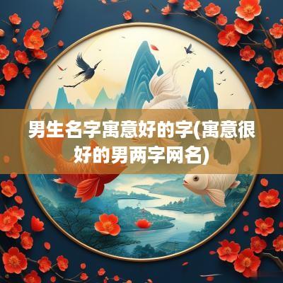 男生名字寓意好的字(寓意很好的男两字网名)