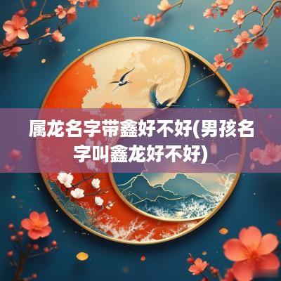 属龙名字带鑫好不好(男孩名字叫鑫龙好不好)
