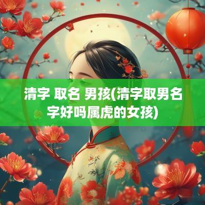 清字 取名 男孩(清字取男名字好吗属虎的女孩)