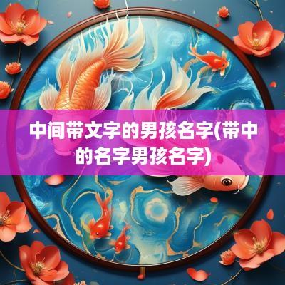 中间带文字的男孩名字(带中的名字男孩名字)