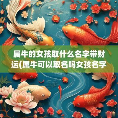 属牛的女孩取什么名字带财运(属牛可以取名吗女孩名字)