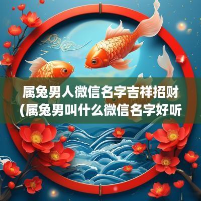 属兔男人微信名字吉祥招财(属兔男叫什么微信名字好听的)