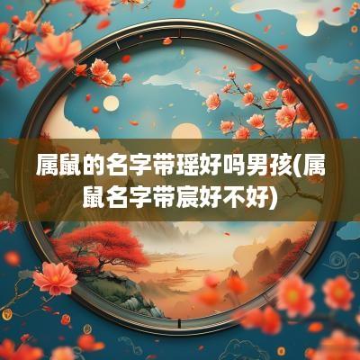 属鼠的名字带瑶好吗男孩(属鼠名字带宸好不好)