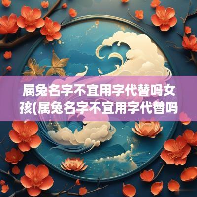 属兔名字不宜用字代替吗女孩(属兔名字不宜用字代替吗为什么)