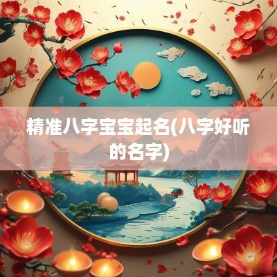 精准八字宝宝起名(八字好听的名字)
