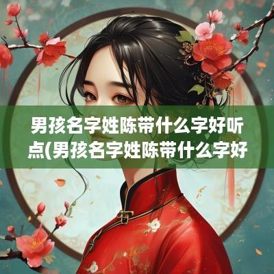 男孩名字姓陈带什么字好听点(男孩名字姓陈带什么字好听)