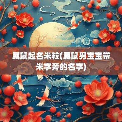 属鼠起名米粒(属鼠男宝宝带米字旁的名字)