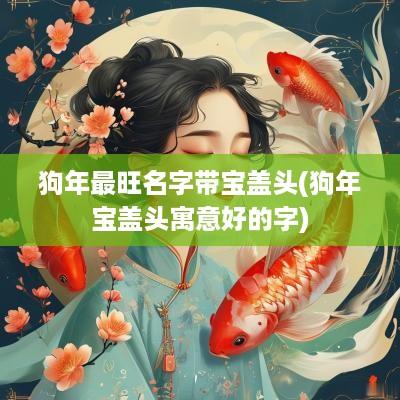 狗年最旺名字带宝盖头(狗年宝盖头寓意好的字)