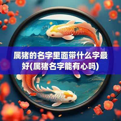 属猪的名字里面带什么字最好(属猪名字能有心吗)