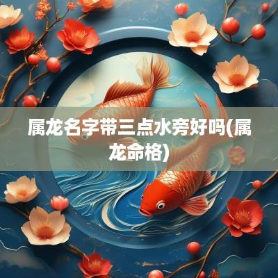 属龙名字带三点水旁好吗(属龙命格)