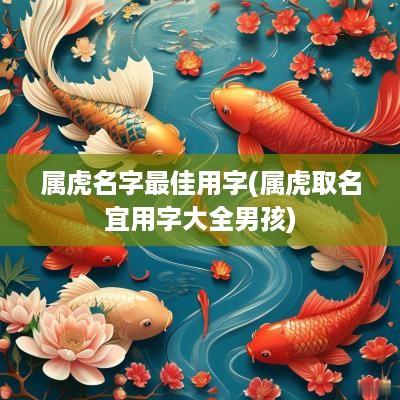 属虎名字最佳用字(属虎取名宜用字大全男孩)