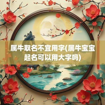 属牛取名不宜用字(属牛宝宝起名可以用大字吗)
