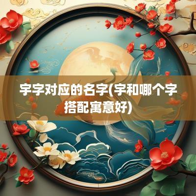 宇字对应的名字(宇和哪个字搭配寓意好)