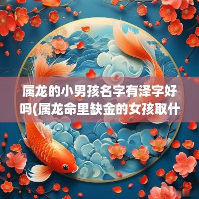 属龙的小男孩名字有泽字好吗(属龙命里缺金的女孩取什么名字好)