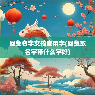 属兔名字女孩宜用字(属兔取名字带什么字好)