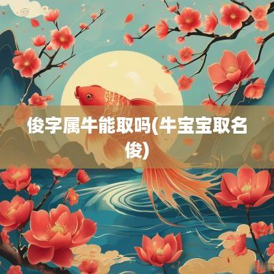 俊字属牛能取吗(牛宝宝取名俊)