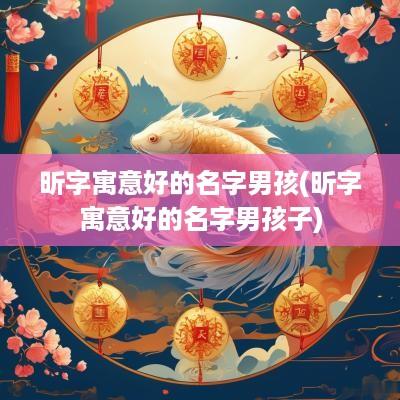 昕字寓意好的名字男孩(昕字寓意好的名字男孩子)