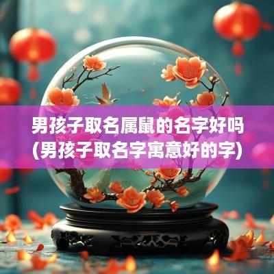 男孩子取名属鼠的名字好吗(男孩子取名字寓意好的字)