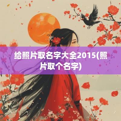 给照片取名字大全2015(照片取个名字)