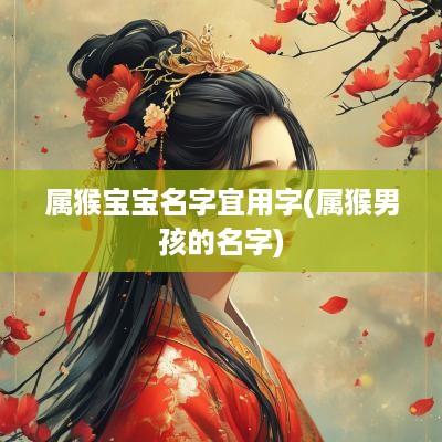 属猴宝宝名字宜用字(属猴男孩的名字)