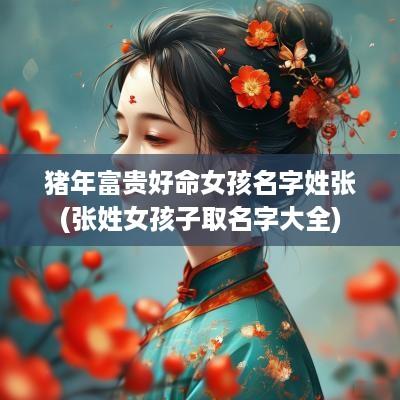 猪年富贵好命女孩名字姓张(张姓女孩子取名字大全)