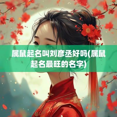 属鼠起名叫刘彦丞好吗(属鼠起名最旺的名字)