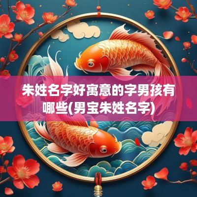 朱姓名字好寓意的字男孩有哪些(男宝朱姓名字)