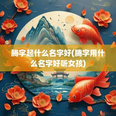 腾字起什么名字好(腾字用什么名字好听女孩)