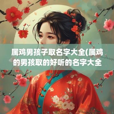 属鸡男孩子取名字大全(属鸡的男孩取的好听的名字大全)