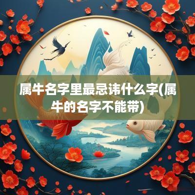 属牛名字里最忌讳什么字(属牛的名字不能带)