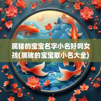 属猪的宝宝名字小名好吗女孩(属猪的宝宝取小名大全)