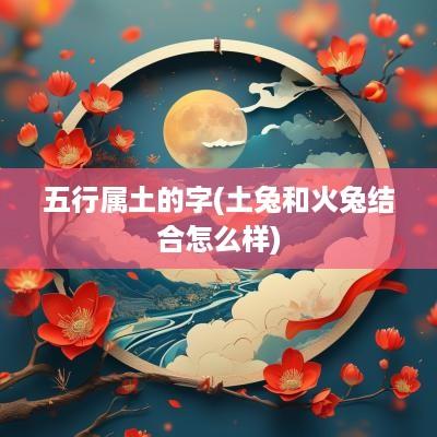 五行属土的字(土兔和火兔结合怎么样)
