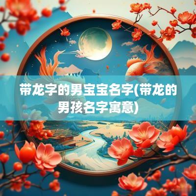 带龙字的男宝宝名字(带龙的男孩名字寓意)