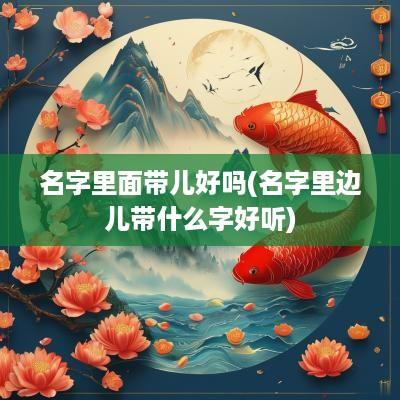 名字里面带儿好吗(名字里边儿带什么字好听)