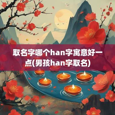 取名字哪个han字寓意好一点(男孩han字取名)