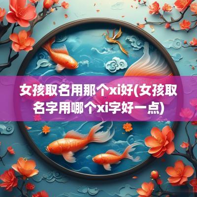 女孩取名用那个xi好(女孩取名字用哪个xi字好一点)