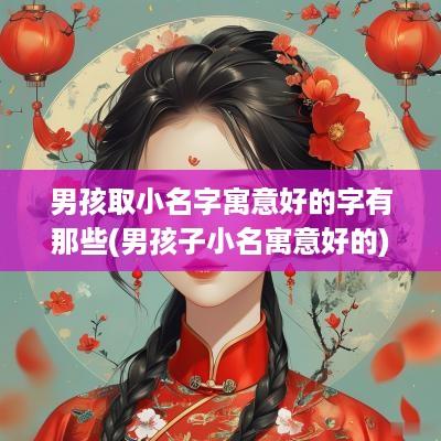 男孩取小名字寓意好的字有那些(男孩子小名寓意好的)